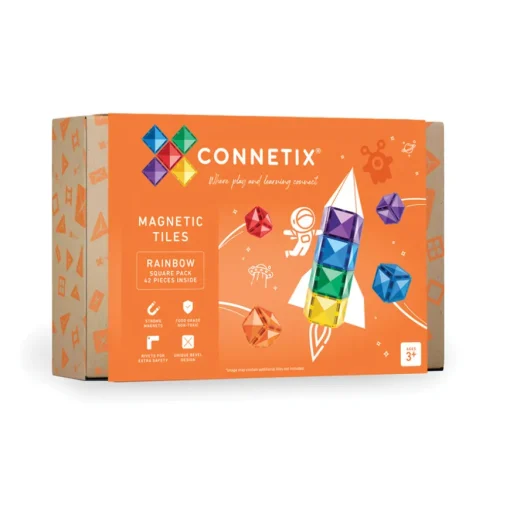 Connetix Magnetbausteine Rainbow Square Pack 42-teilig