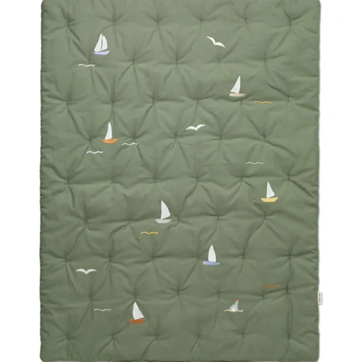Dear April Meri Bestickte Spielmatte Sailboats