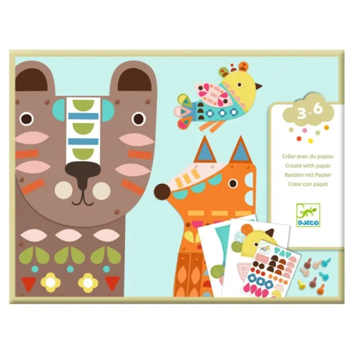 Djeco Basteln 3-6 3 riesige Tiere