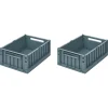 LIEWOOD Aufbewahrungsbox Weston M Whale blue 2er-Set