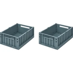 LIEWOOD Aufbewahrungsbox Weston M Whale blue 2er-Set