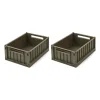 LIEWOOD Aufbewahrungsbox Weston S Army brown 2er-Set