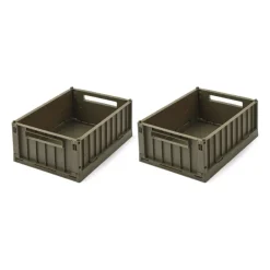 LIEWOOD Aufbewahrungsbox Weston S Army brown 2er-Set