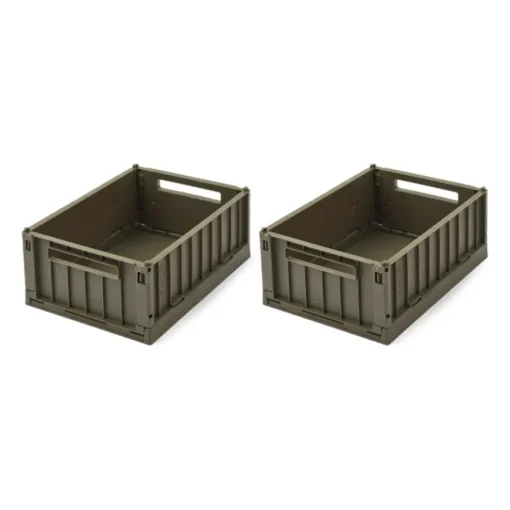 LIEWOOD Aufbewahrungsbox Weston S Army brown 2er-Set