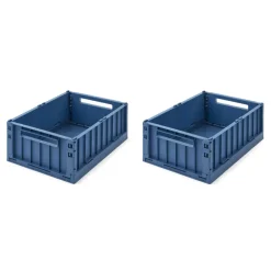 LIEWOOD Aufbewahrungsbox Weston M Indigo blue 2er-Set