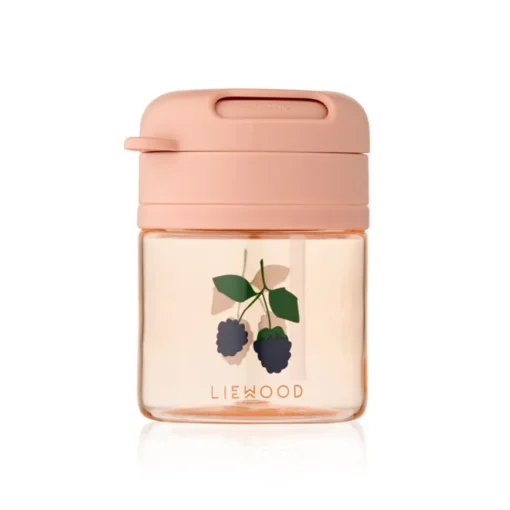 LIEWOOD Becher mit Trinkhalm Pavia 280ml Berry / Pale Tuscany