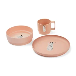 LIEWOOD Geschirrset Archi Cat / Tuscany rose 3-teilig