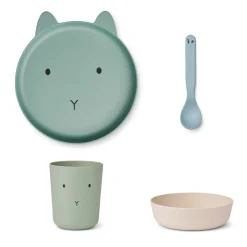 LIEWOOD Geschirr-Set Brody Junior Rabbit / Dusty mint multi mix