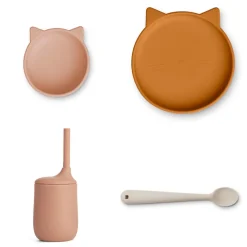 LIEWOOD Geschirrset Cathy Cat/pale tuscany multi mix 4-teilig
