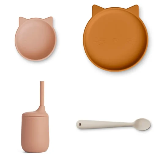 LIEWOOD Geschirrset Cathy Cat/pale tuscany multi mix 4-teilig