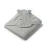 LIEWOOD Kapuzenhandtuch Albert Hippo Dove Blue