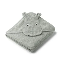 LIEWOOD Kapuzenhandtuch Albert Hippo Dove Blue