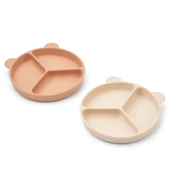 LIEWOOD Menu00fcteller mit Saugnapf Stacy Tuscany rose / Apple blossom 2er-Set
