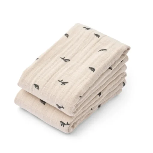LIEWOOD Muslintuch Lewis Mini whale / Sandy 2er-Set
