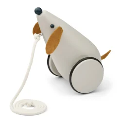 LIEWOOD Nachziehtier Ash dog toy Sandy/golden caramel mix