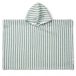LIEWOOD Poncho Paco Stripes Peppermint / White