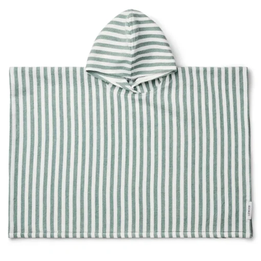 LIEWOOD Poncho Paco Stripes Peppermint / White