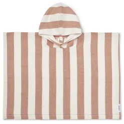 LIEWOOD Poncho Roomie Stripes Tuscany rose / Creme de la creme