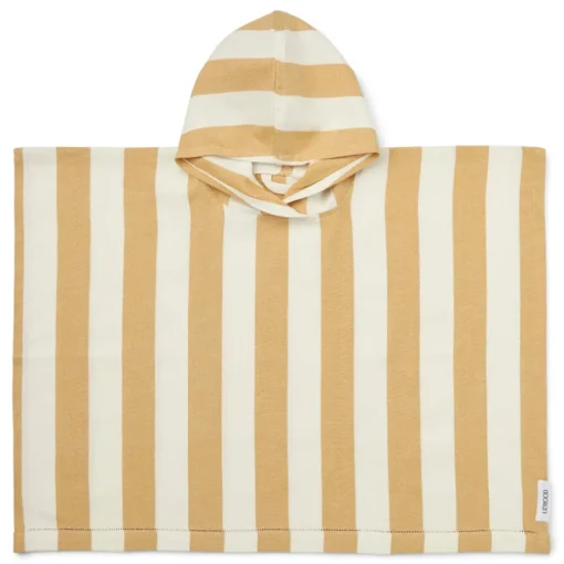 LIEWOOD Poncho Roomie Stripe White / Yellow mellow