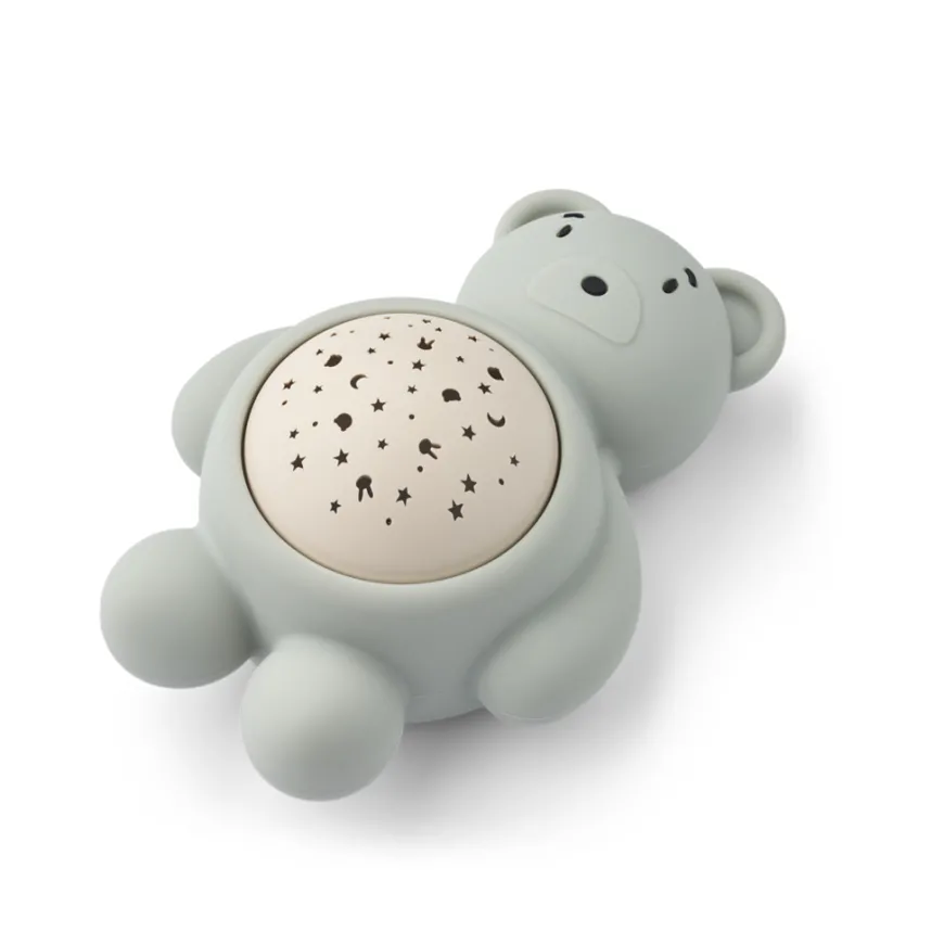 LIEWOOD Projektionslampe mit Sound Manuel Bear Dove blue