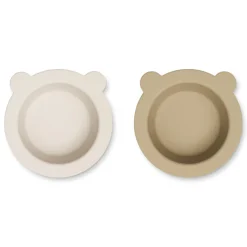 LIEWOOD Schu00fcssel mit Saugnapf Peony Sandy / Oat 2er-Set