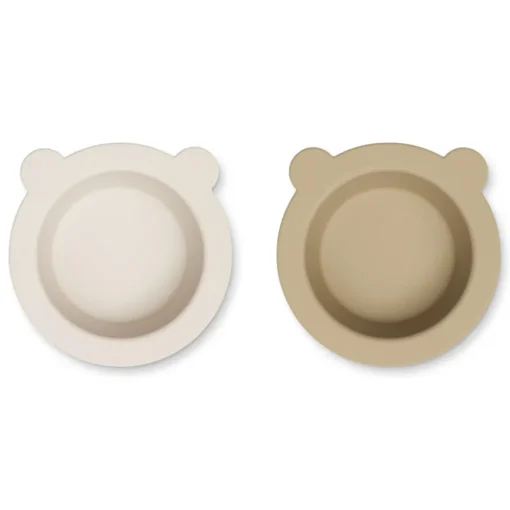 LIEWOOD Schu00fcssel mit Saugnapf Peony Sandy / Oat 2er-Set