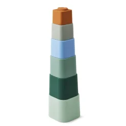 LIEWOOD Stapelturm Zuzu mit Tiermotiven Dove Blue Multi Mix