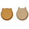 LIEWOOD Teller Olivia Golden Caramel Oat Mix 2er-Set