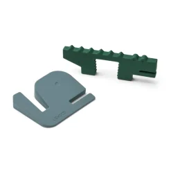 LIEWOOD Tu00fcrstopper Bjarke Whale blue / Garden green 2er-Set