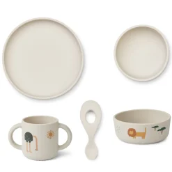 LIEWOOD Vivi Geschirrset Safari sandy mix 4-teilig