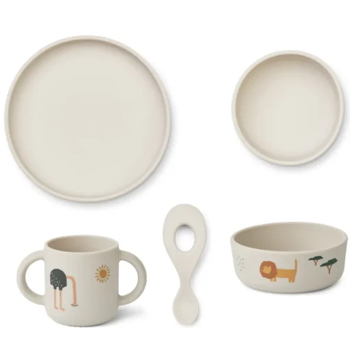 LIEWOOD Vivi Geschirrset Safari sandy mix 4-teilig