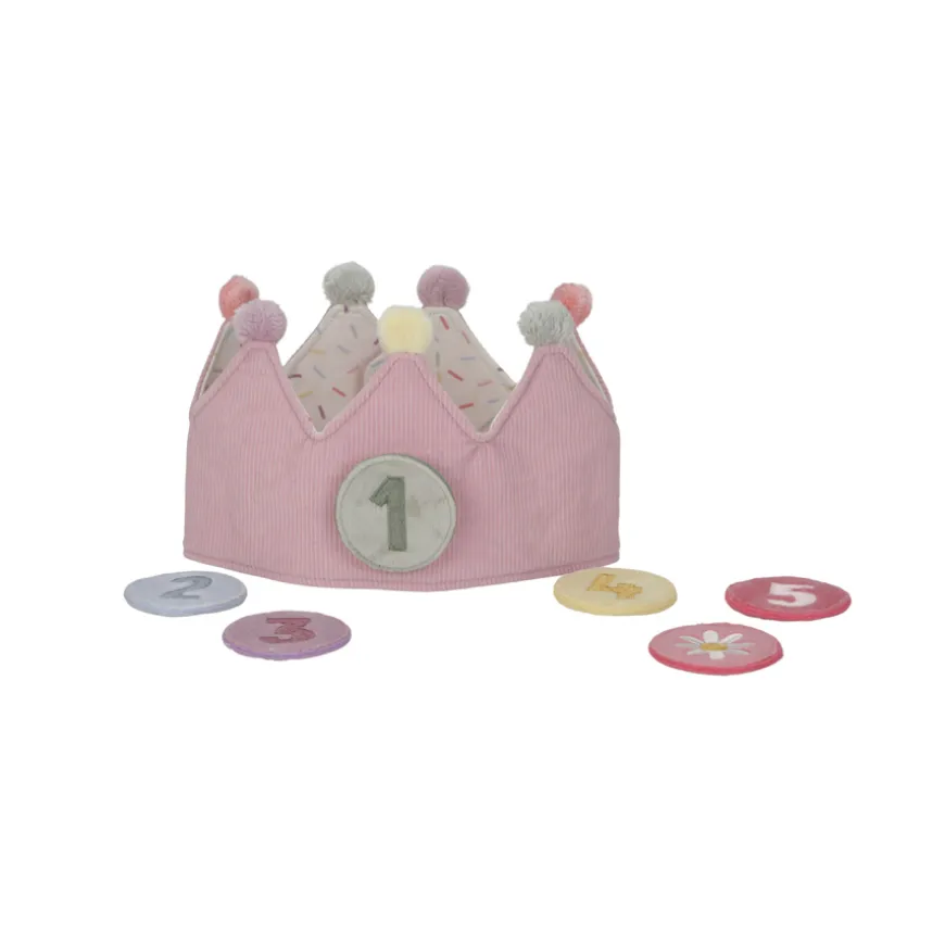 Little Dutch Geburtstagskrone mit Zahlen in Rosa