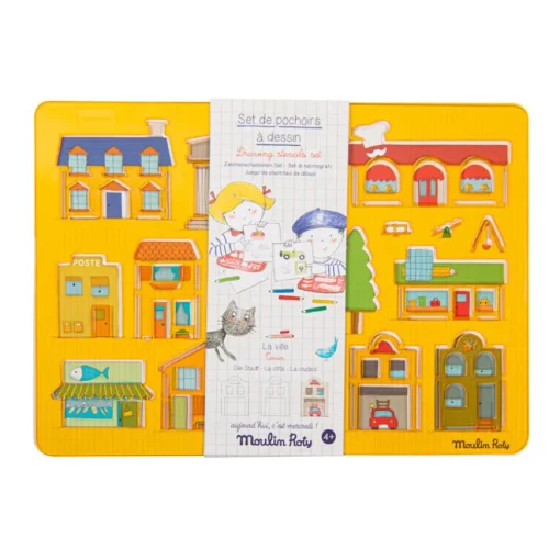 Moulin Roty Schablonen-Set Stadt