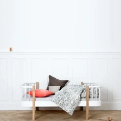 Oliver Furniture Junior- und Kinderbett Wood Original weiu00df mit Eiche
