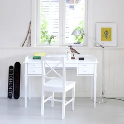 Oliver Furniture Schreibtisch Seaside Weiu00df H74cm - Sofort Lieferbar!