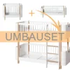 Oliver Furniture Umbauset Wood Mini+ Basic und Geschwisterset zum halbhohen Etagenbett Weiu00df/Eiche