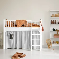 Oliver Furniture Vorhang fu00fcr halbhohes Hochbett Seaside (160-200cm)/Etagenbett Karamell
