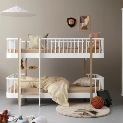 Oliver Furniture Wood Original halbhohes Etagenbett Weiu00df/Eiche