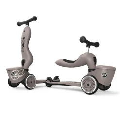 Scoot and Ride 2in1 Kickboard Highwaykick 1 Lifestyle brown lines