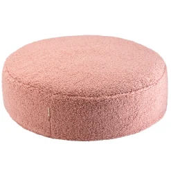 Wigiwama Pouf Ottoman Guava Pink Teddy