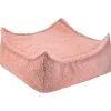 Wigiwama Pouf Ottoman Guava Pink Square Teddy