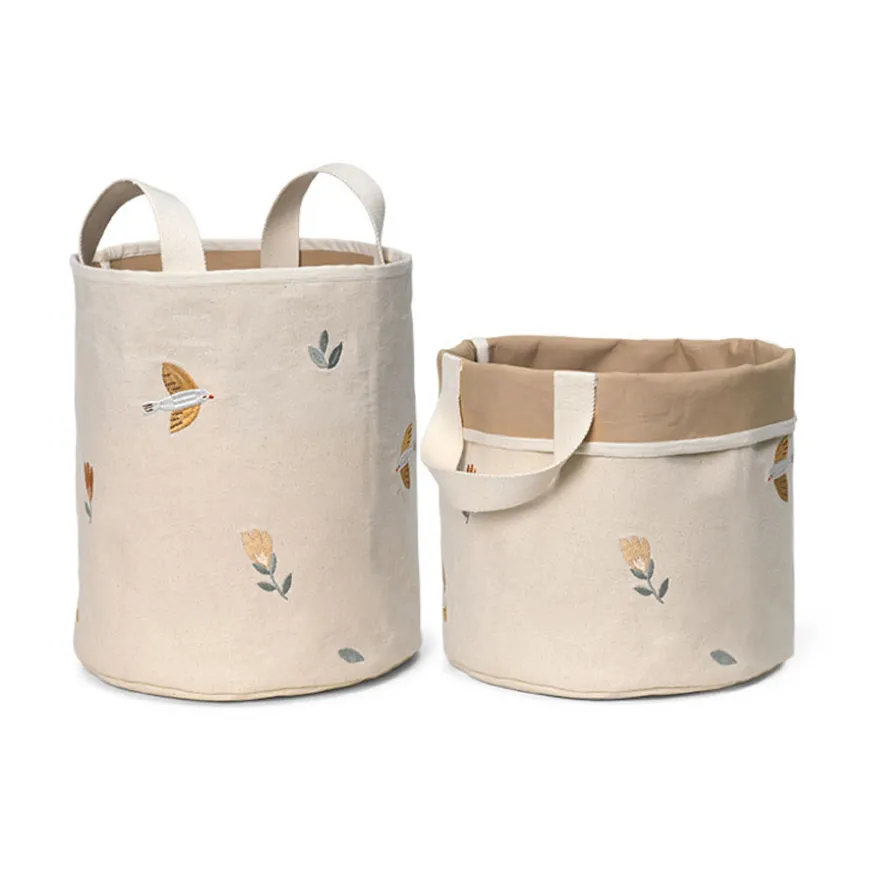 Dear April Toto Bestickte Aufbewahrungsku00f6rbe S Songbirds 2er-Set