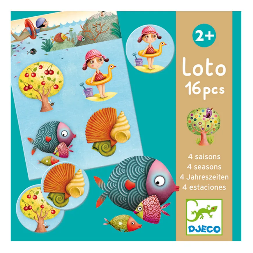 Djeco Lernspiel Loto Vier Jahreszeiten
