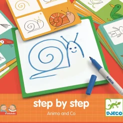 Djeco Lernspiel Step by step Tiere
