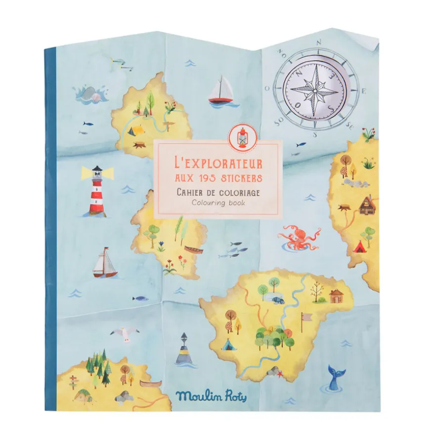 Moulin Roty Mal- und Stickerbuch L'explorateur