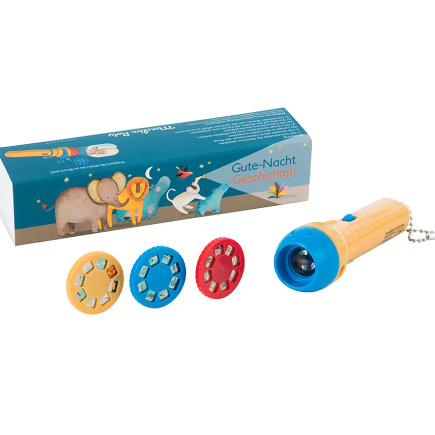 Moulin Roty Taschenlampe Projektionsleuchte Mu00e4rchenstunde "Les Papoum"