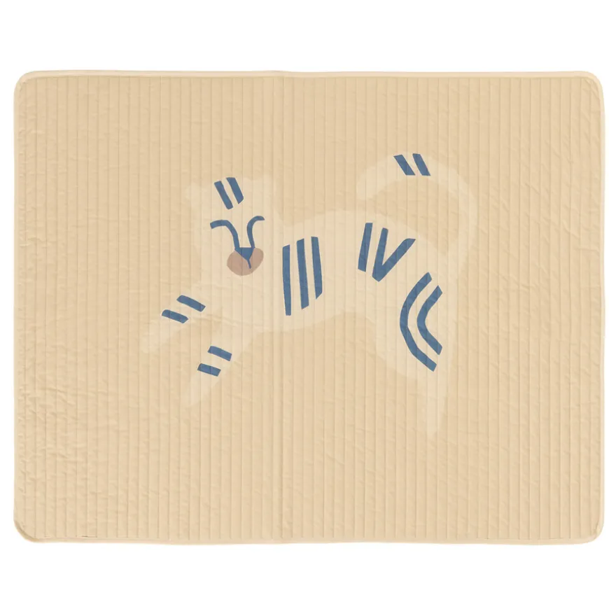 Nobodinoz Wiegendecke Quilt Landscape Blue Tiger