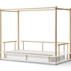 Oliver Furniture Camp Himmelbett 90x180 cm weiu00df/Eiche