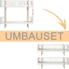 Oliver Furniture Umbauset Wood Original Etagenbett Leiter am Kopfteil zu 2 Bettsofas, Weiu00df/Eiche