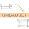 Oliver Furniture Umbauset Wood Original Einzelbett/Juniorbett zum halbhohen Hochbett 138 cm weiu00df/Eiche